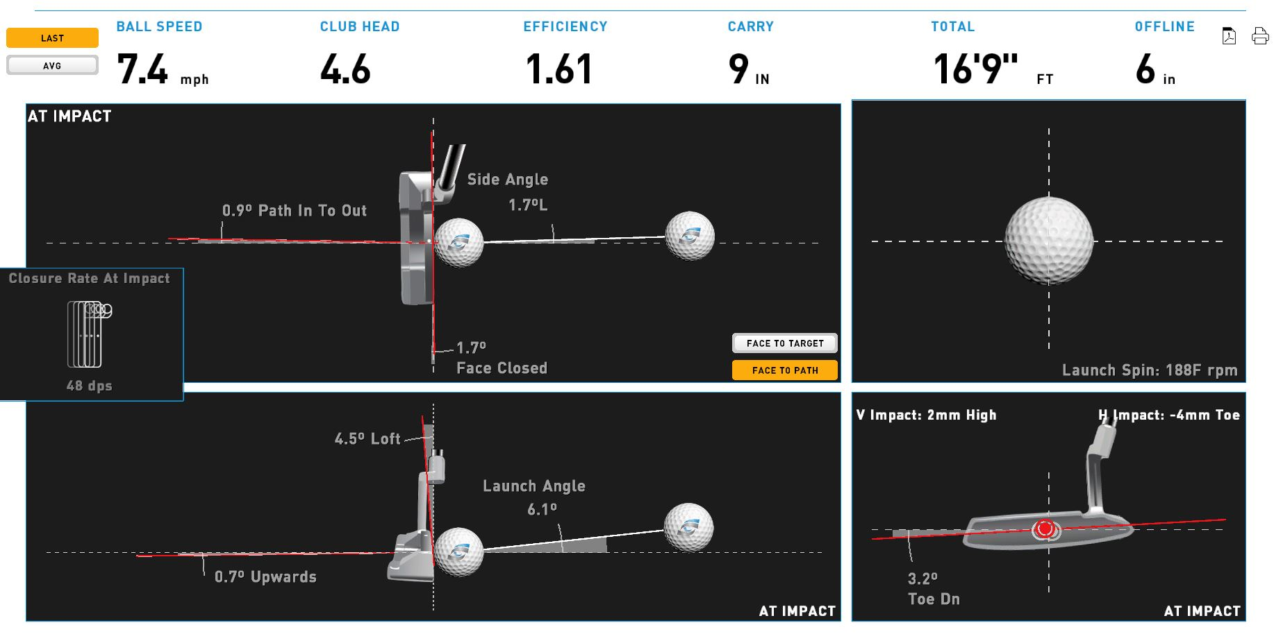 GCQuad Essential Putting Analysis